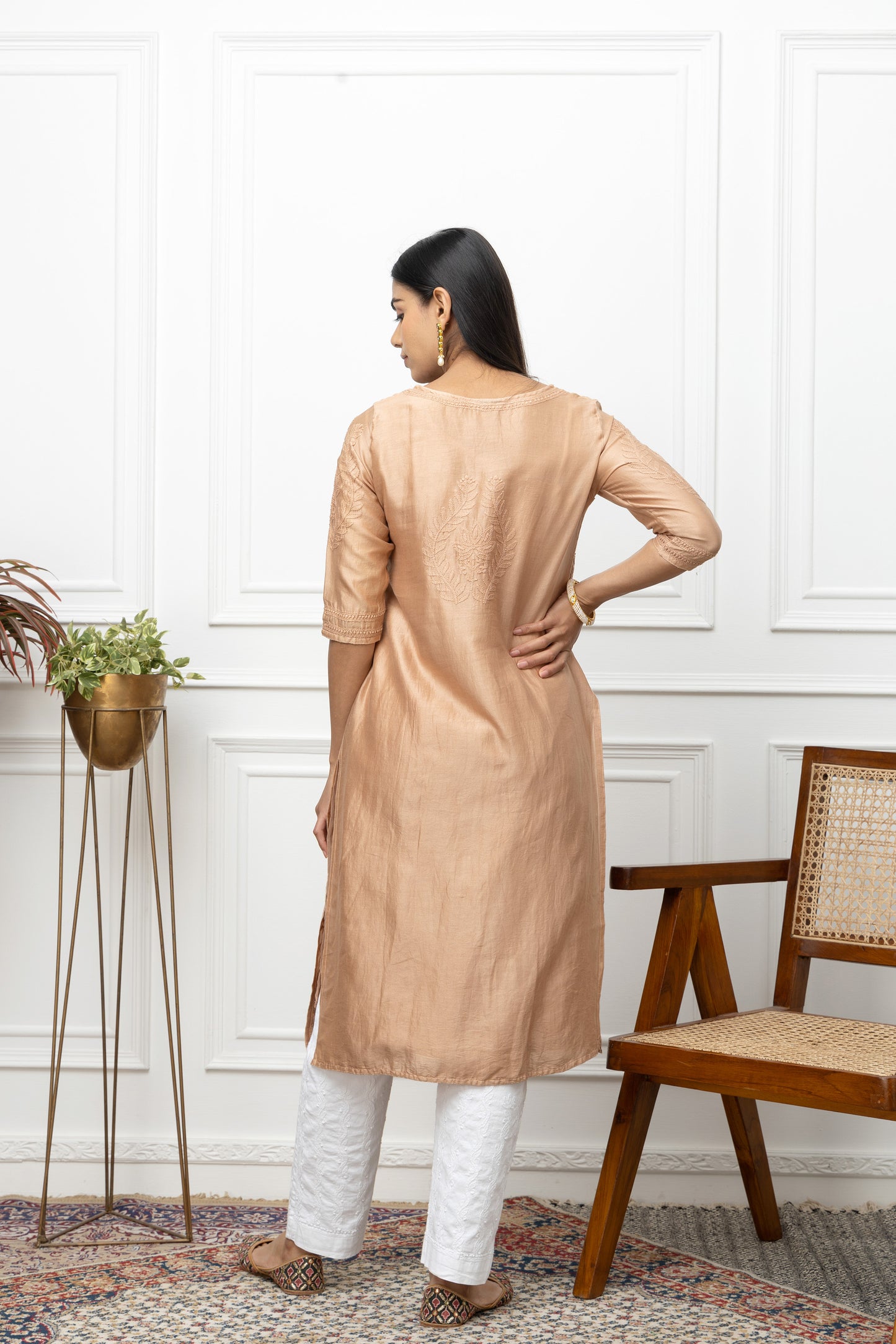 Brownish Lotus Kurti