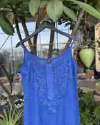 Sleeveless Georgette Chikankari Kurti | Strap Kurti Collection Gurgaon