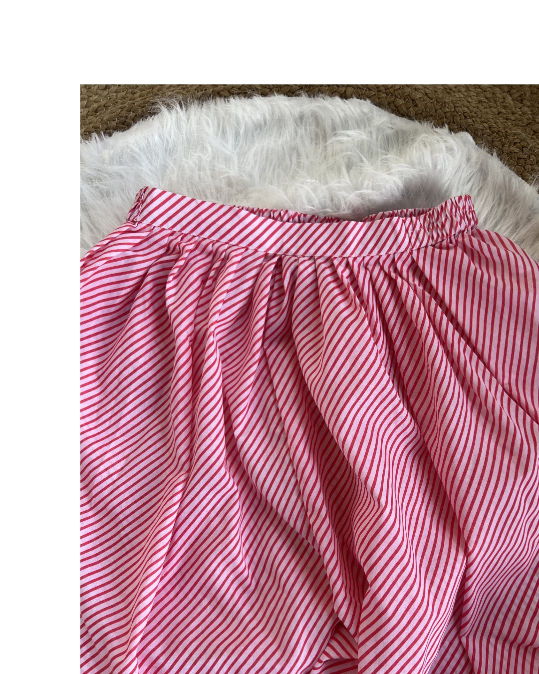 Pink & Green Leheriya Dress with White Stripes | Lucknow Chikankari Gurgaon | Chikankari Studio Gurgaon