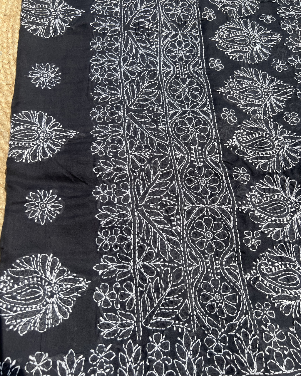 Black Hand Embroidered Lucknow Chikankari Saree with Fine Detailing | Premium Party & Festive Wear Saree