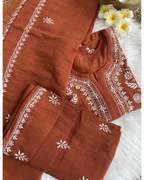 Stitched mul Cotton Chikankari Suit Set | Chikankari Studio Gurgaon