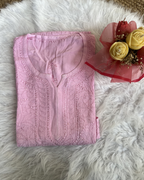 Muslin Chikankari Long Kurti  Full Sleeves | Lucknowi Elegance