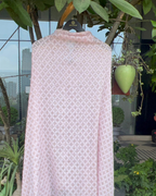 Pink Hand Embroidered Chikankari Dupatta