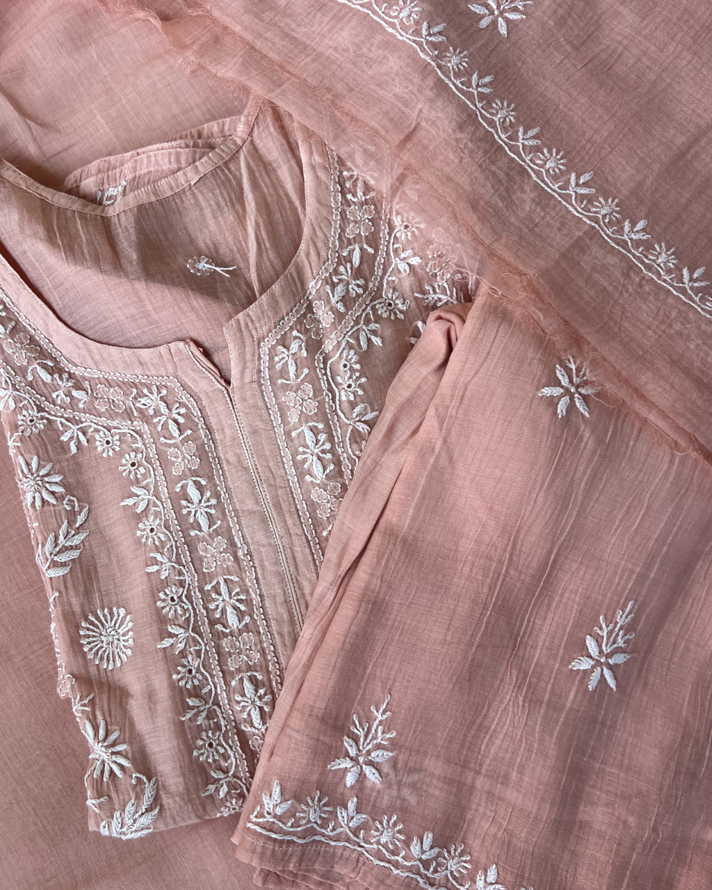 Stitched mul Cotton Chikankari Suit Set | Chikankari Studio Gurgaon