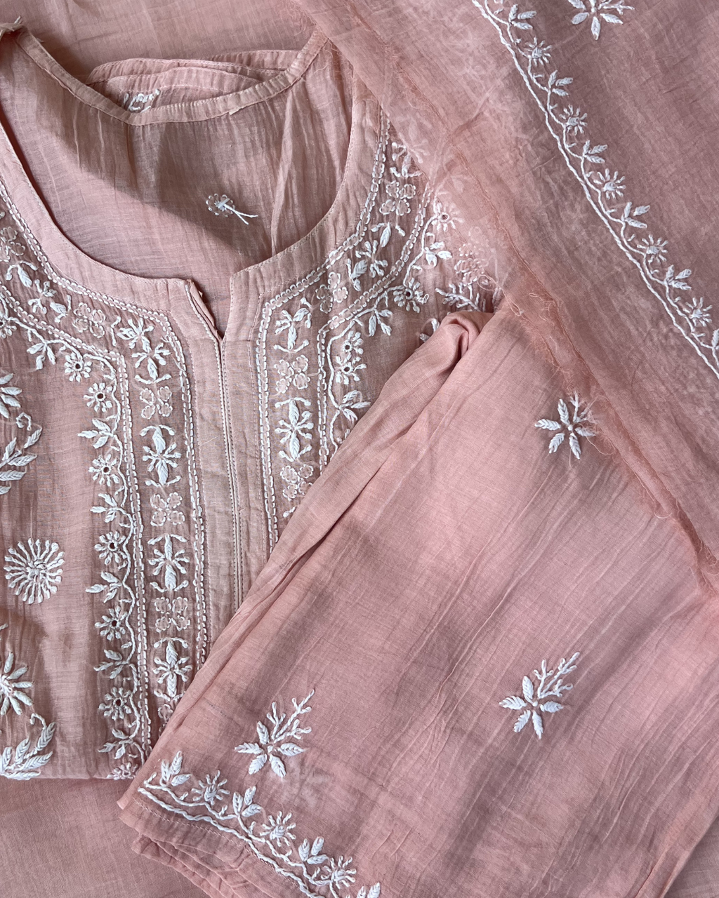 Stitched mul Cotton Chikankari Suit Set | Chikankari Studio Gurgaon