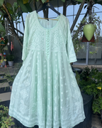 Chikankari Anarkali Kurta | Lucknow Chikankari Gurgaon