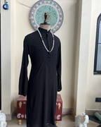 Men’s Black Chikankari Kurta – Mal Cotton Hand Embroidered Kurta | House of Nandini