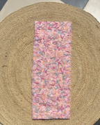 Pink Tepchi Embroidered Chikankari Saree with Multicolor Floral Threadwork | Handcrafted Lucknowi Elegance