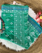 Elegant Green Cotton Saree | Lightweight Everyday Ethnic Wear