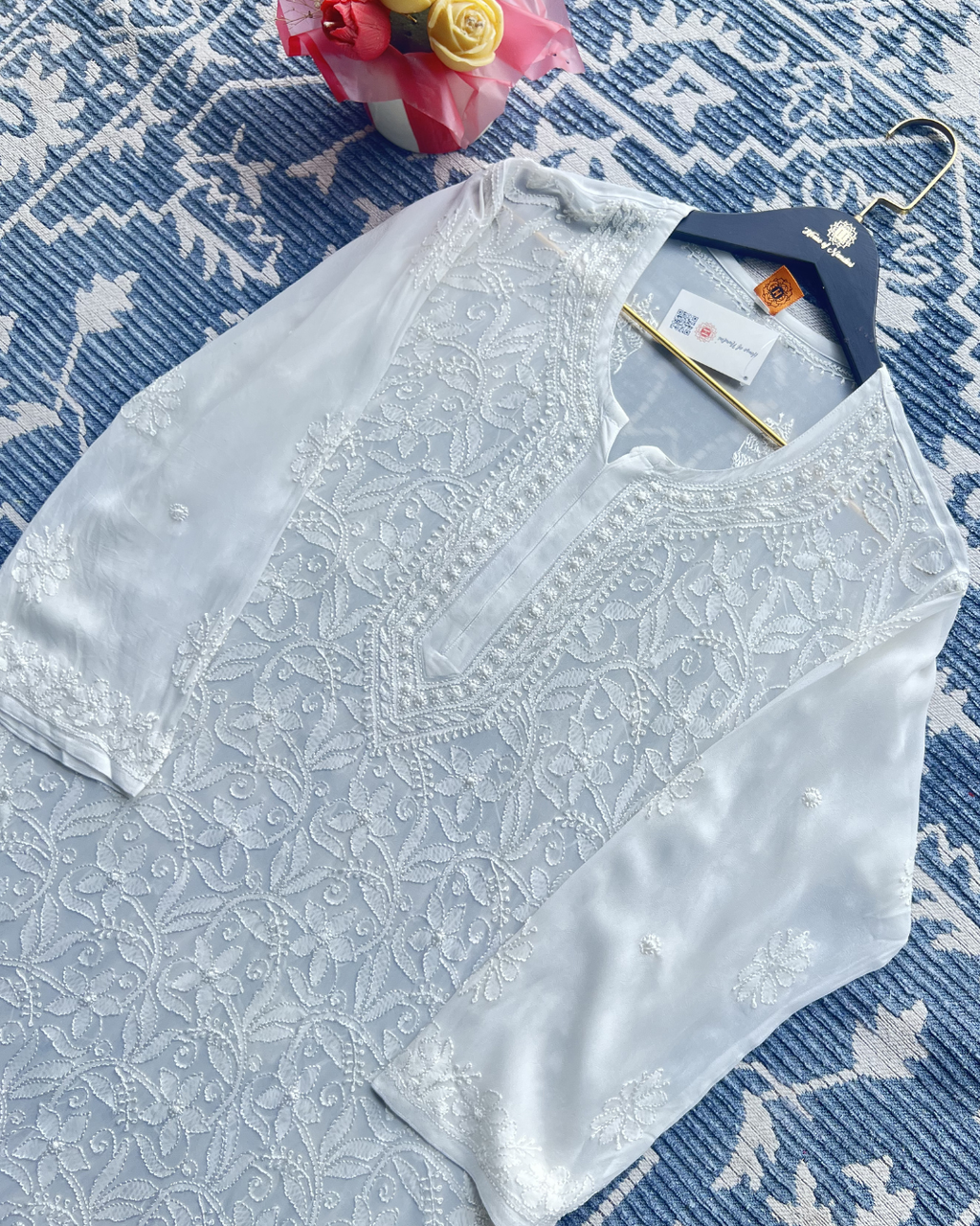 Premium Purple  Chikankari Kurti | Timeless Elegance & Comfort ✨