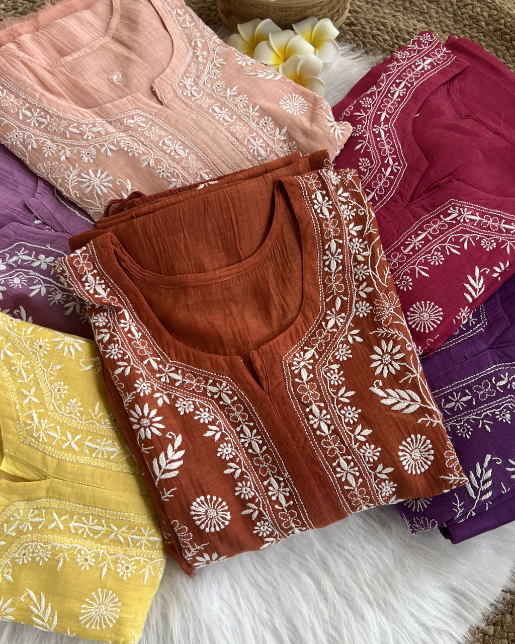 Stitched mul Cotton Chikankari Suit Set | Chikankari Studio Gurgaon