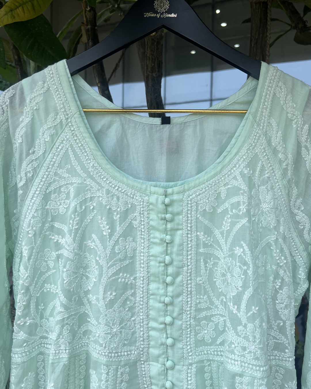 Chikankari Anarkali Kurta | Lucknow Chikankari Gurgaon