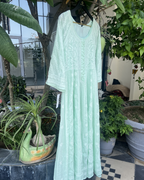 Chikankari Anarkali Kurta | Lucknow Chikankari Gurgaon