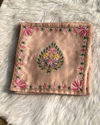 Beige Hand-Embroidered Chikankari Dupatta