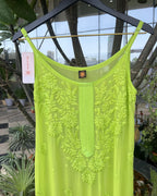 Sleeveless Georgette Chikankari Kurti | Strap Kurti Collection Gurgaon