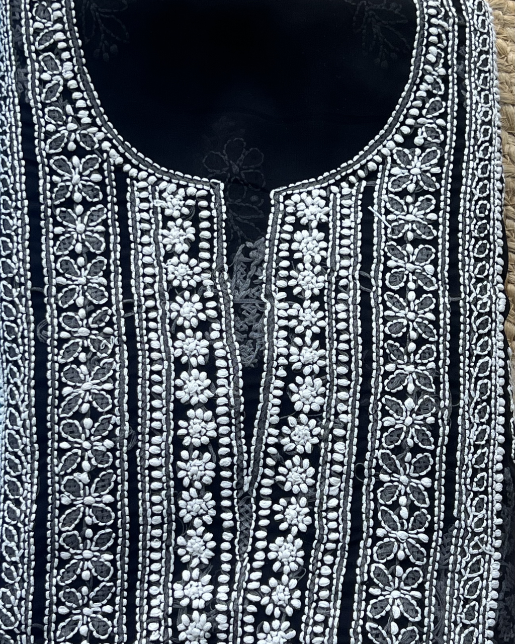 Georgette Chikankari Unstitched Suit  | Lucknow Chikankari Gurgaon