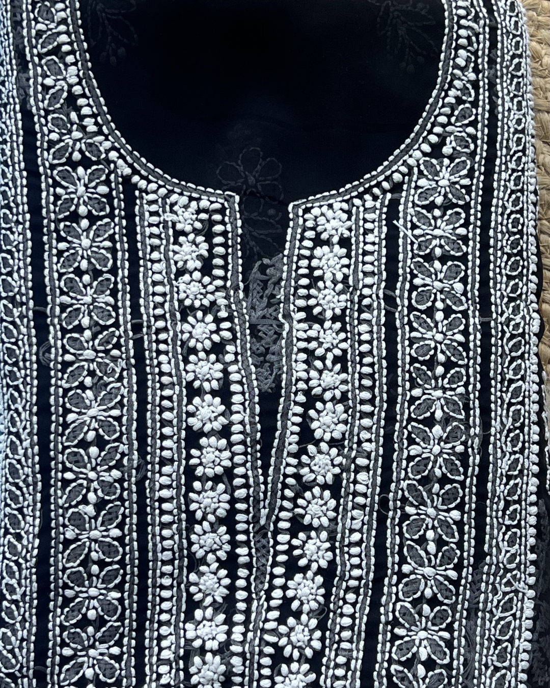 Georgette Chikankari Unstitched Suit  | Lucknow Chikankari Gurgaon