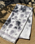 White Purple Chikankari Kota Saree with Blouse | Chikankari Sarees Gurgaon