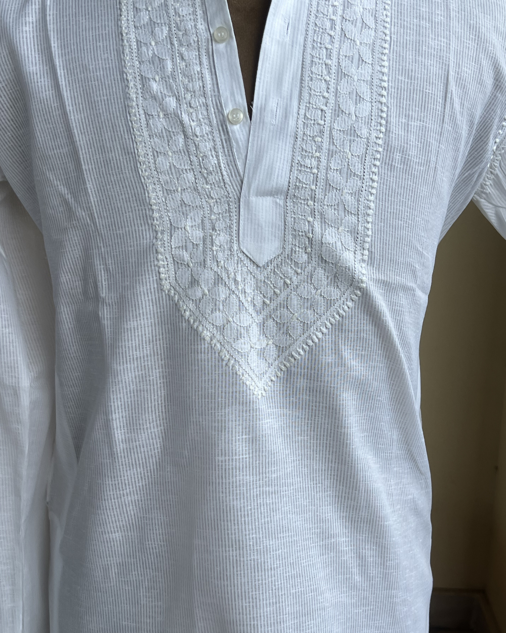 Men’s Chikankari Kurta Collection – Tone-on-Tone Hand Embroidered Kurtas | House of Nandini