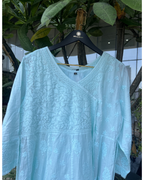 Mint Green Chikankari Angrakha Anarkali Kurta Set – Hand Embroidered Ethnic Wear | House of Nandini
