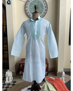 Men’s Chikankari Kurta Collection – Tone-on-Tone Hand Embroidered Kurtas | House of Nandini