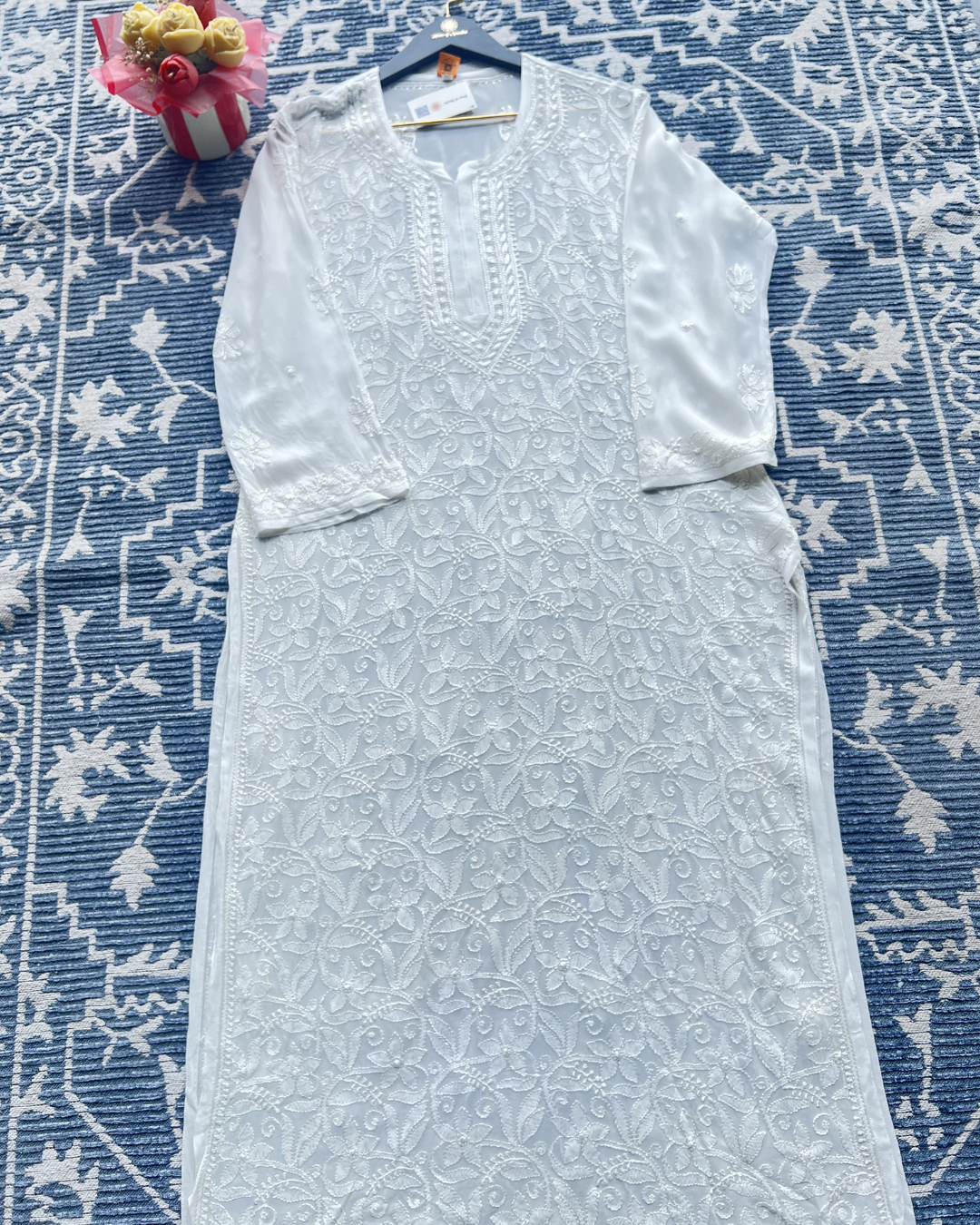 Premium Stitched White Chikankari Kurti | Elegant Summer Wear