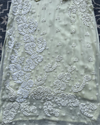 Butter Yellow Chikankari Kurti with White Floral Embroidery