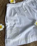 Women's Chikankari Cotton Shorts Lucknowi Embroidery