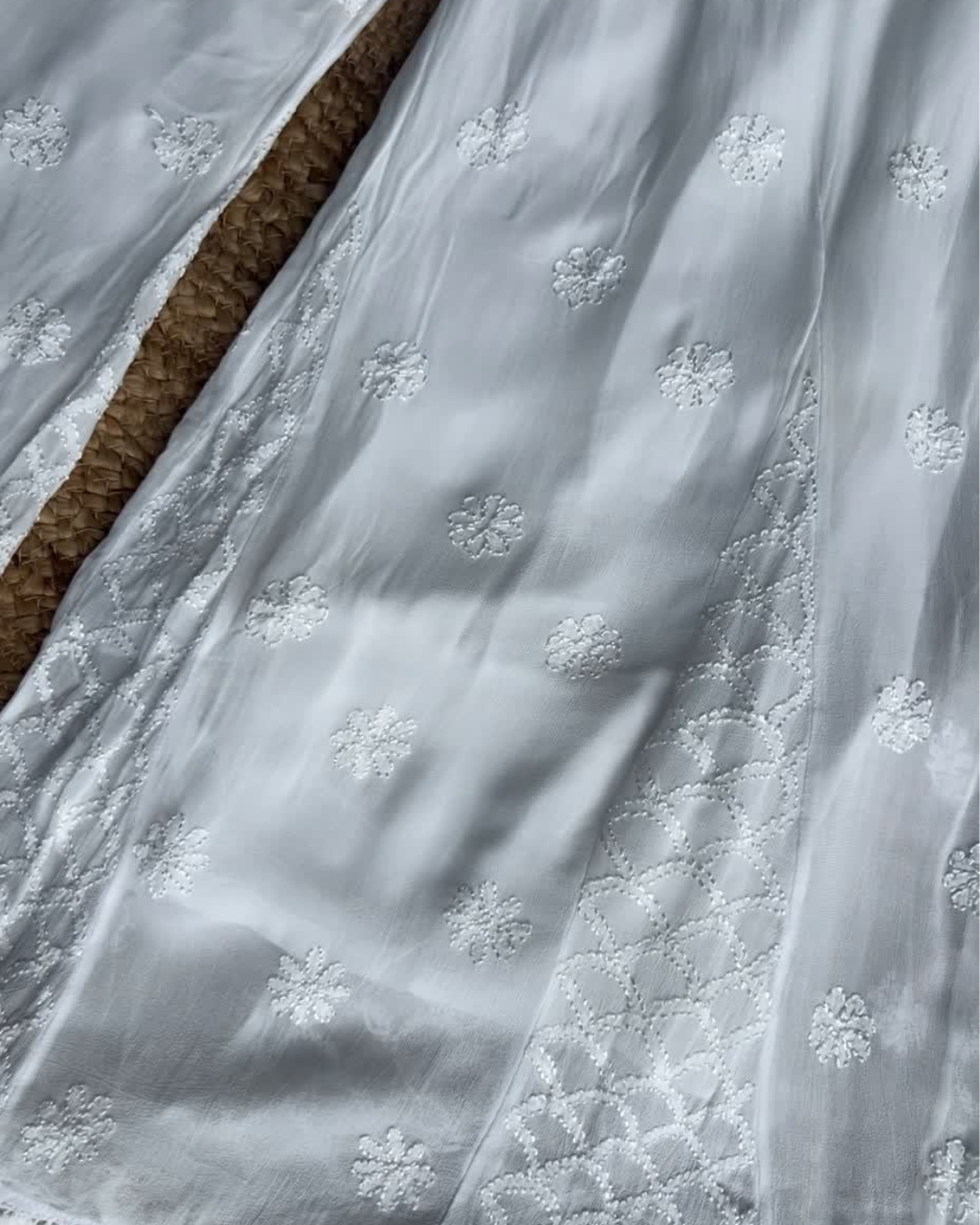 White Chikankari Palazo