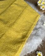 Yellow Chikankari Kota Saree | Lucknow Chikankari Gurgaon