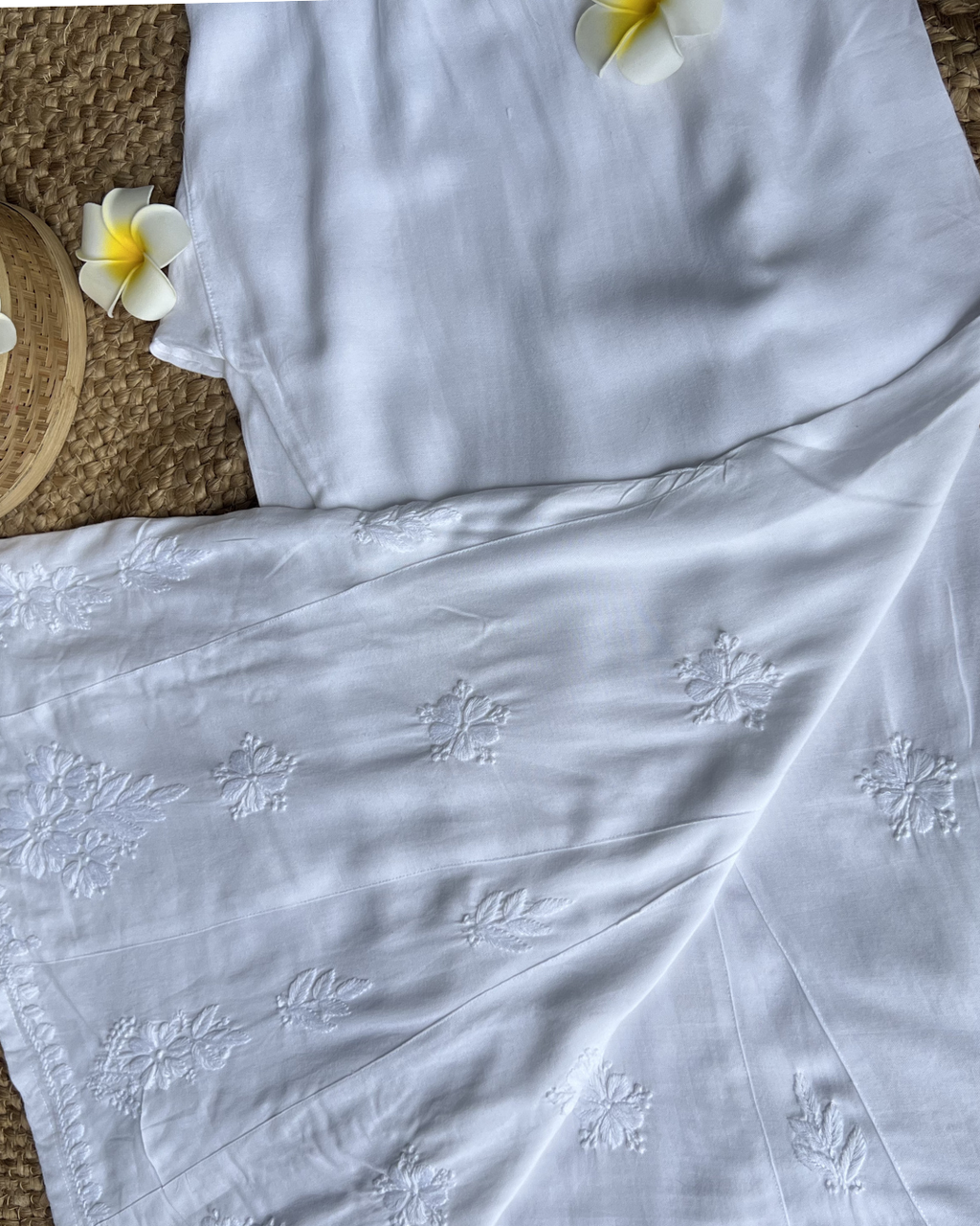 White Chikankari Palazo