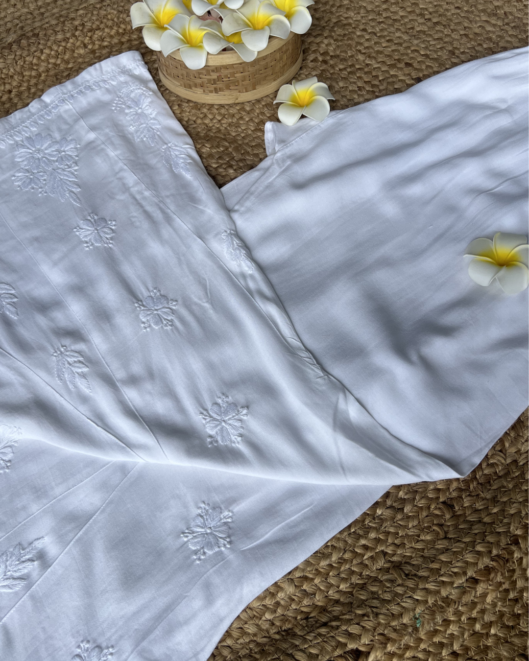 White Chikankari Palazo