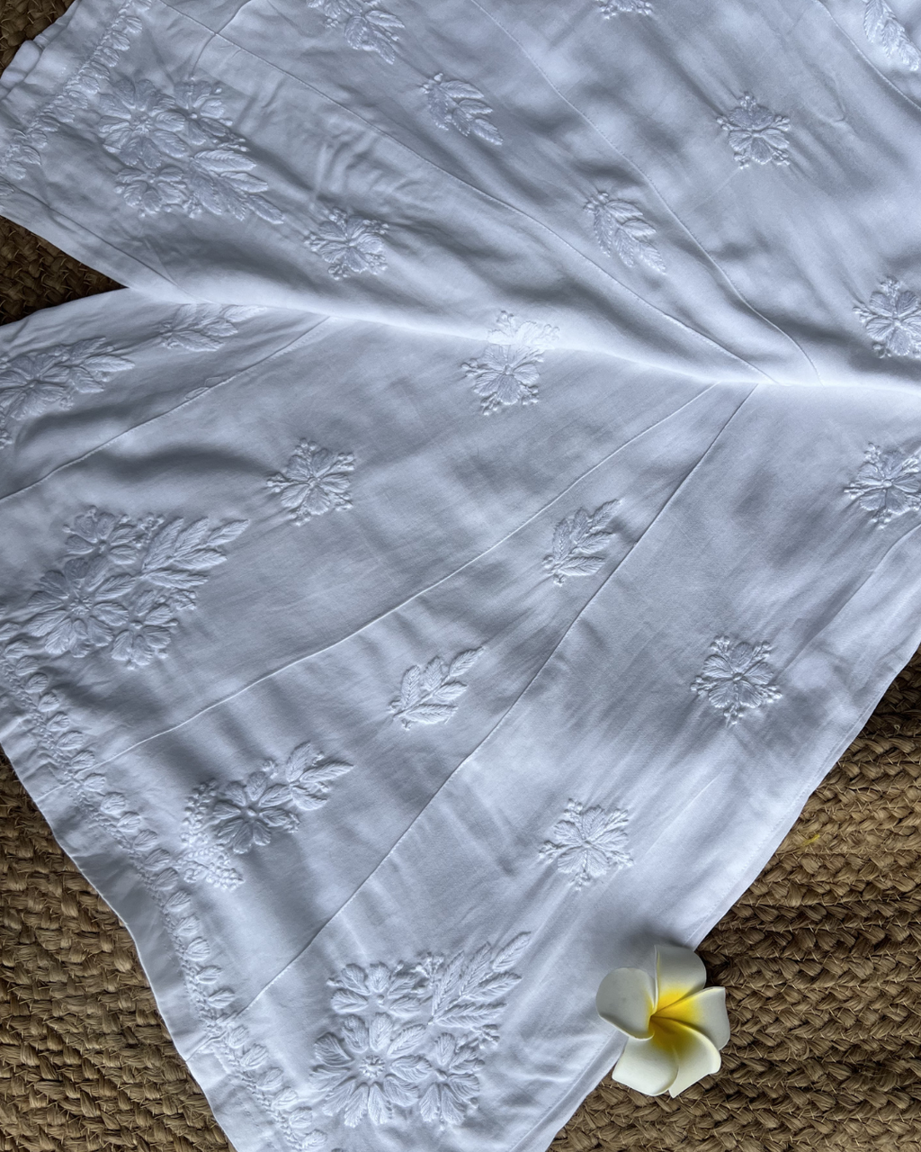 White Chikankari Palazo