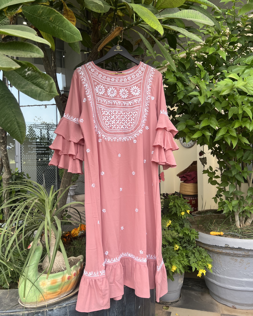 white  Chikankari Dress | Lucknow Chikankari Gurgaon