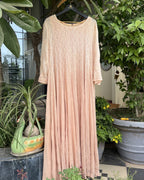 Lilac Ombre Georgette Anarkali | Chikankari Studio Gurgaon.