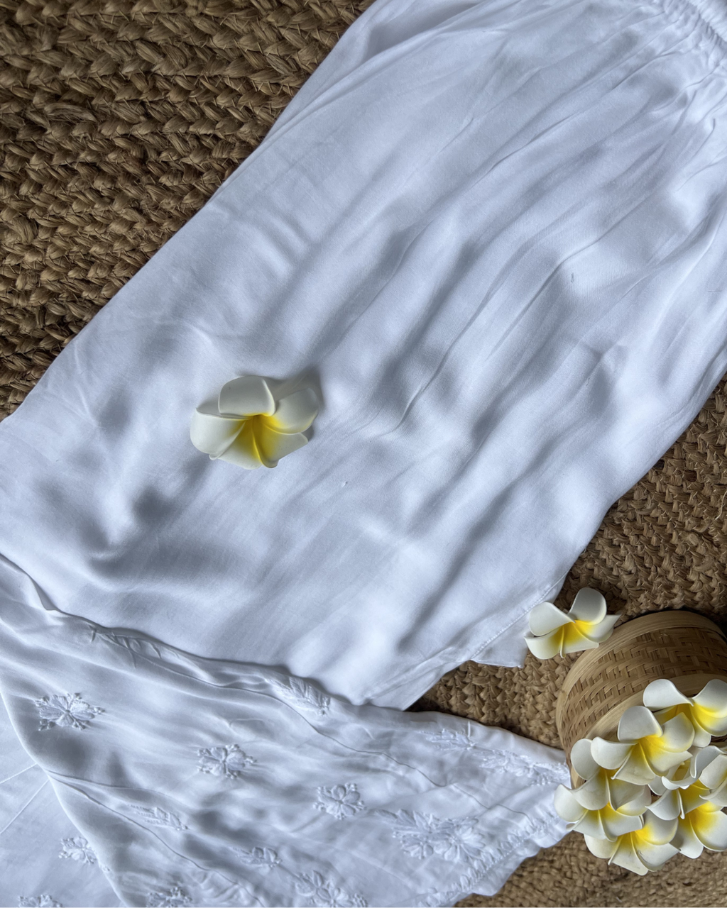 White Chikankari Palazo