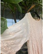 Lilac Ombre Georgette Anarkali | Chikankari Studio Gurgaon.