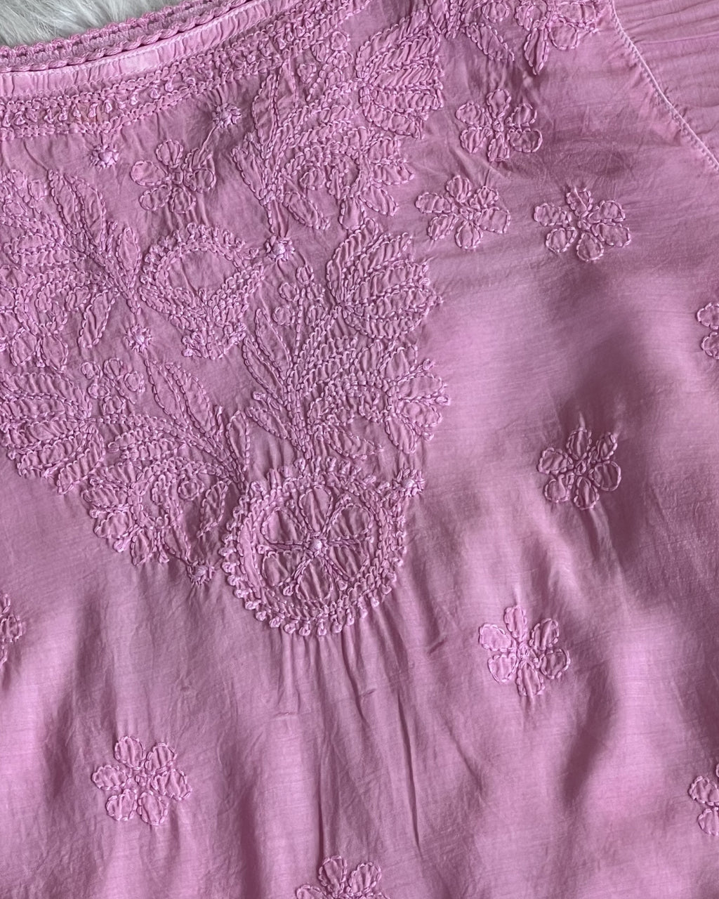 Women's Chikankari Embroidered Short Top
