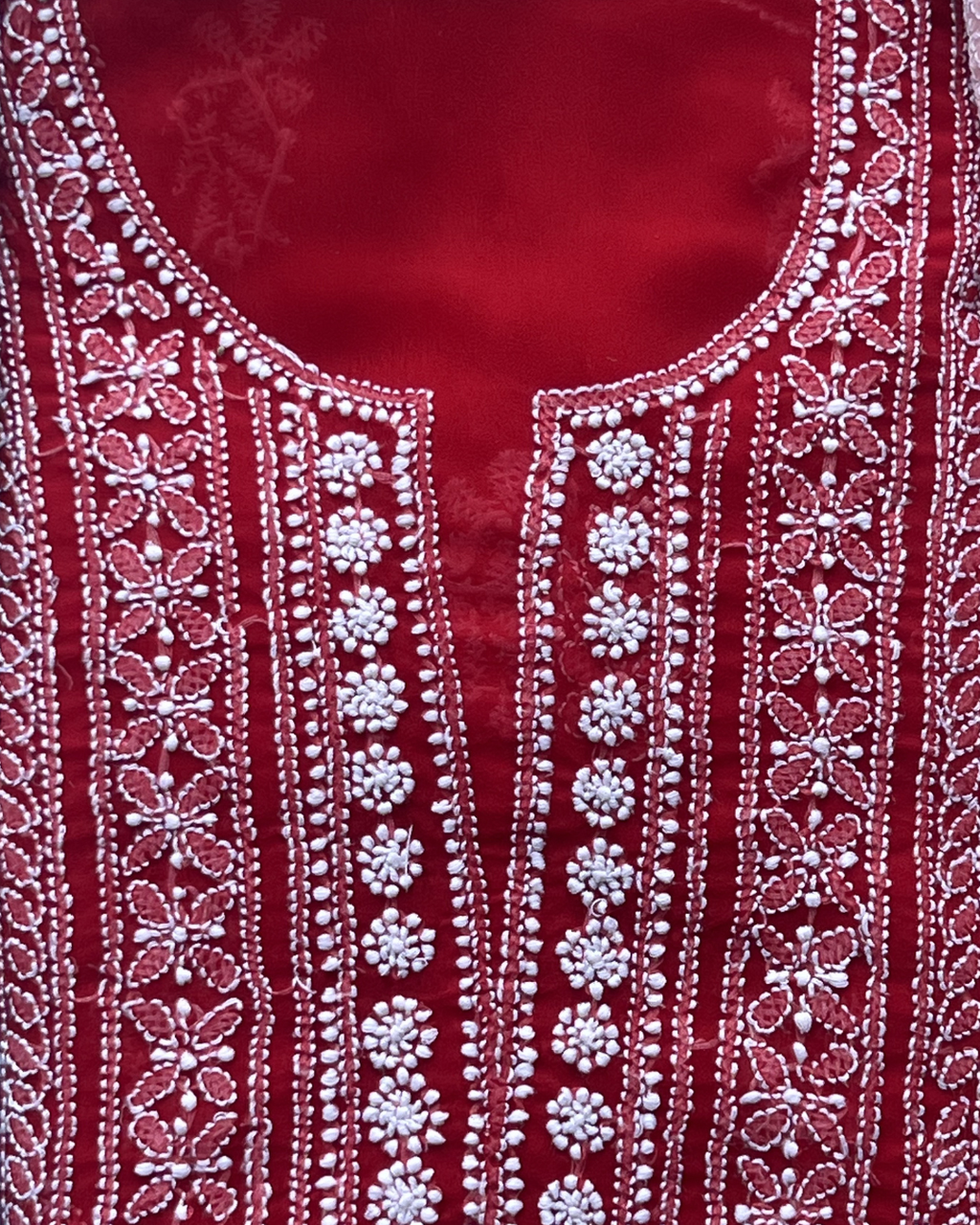Georgette Chikankari Unstitched Suit  | Lucknow Chikankari Gurgaon