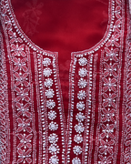 Georgette Chikankari Unstitched Suit  | Lucknow Chikankari Gurgaon