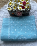 Cotton Chikankari Saree with Blouse | Lucknow Chikankari Gurgaon