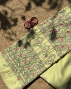 Elegant Green Kota Doria Saree – Lightweight & Handcrafted Grace