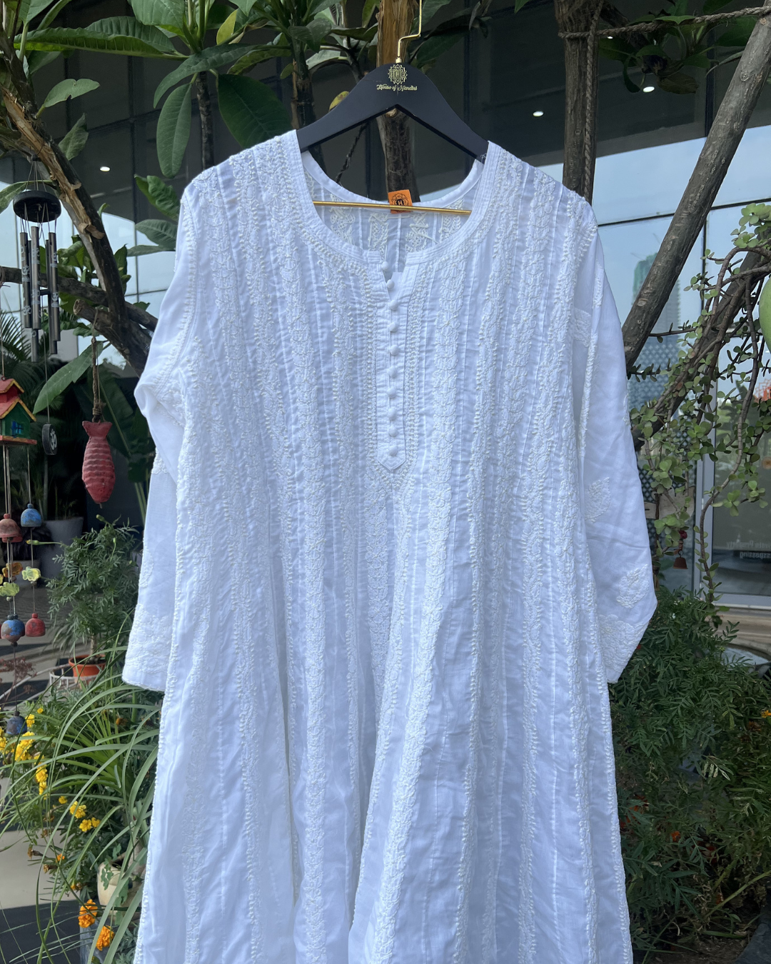 Chikankari Anarkali Kurta | Lucknow Chikankari Gurgaon