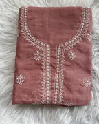 Rose Tissue Unstitched Suit Set | Lucknow Chikankari Gurgaon