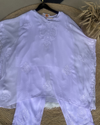 Lavender Georgette Kaftan Set with Pant & Slip
