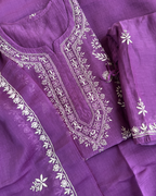 Stitched mul Cotton Chikankari Suit Set | Chikankari Studio Gurgaon