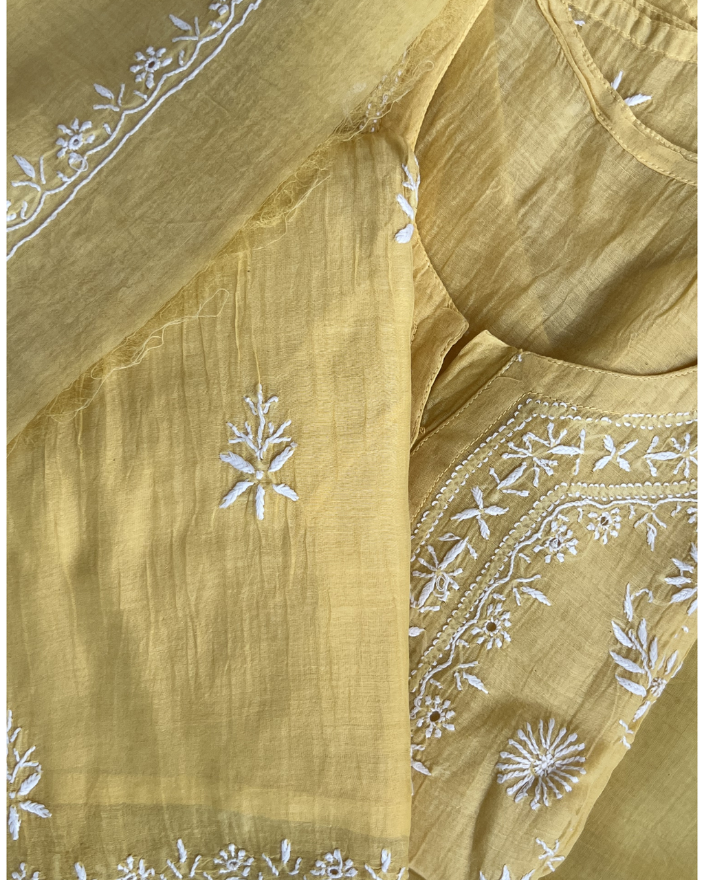Stitched mul Cotton Chikankari Suit Set | Chikankari Studio Gurgaon