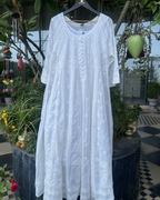 Handcrafted White Dyeable Chikankari Straight Anarkali | Lucknow Chikankari Gurgaon