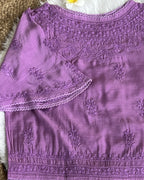 Women's Chikankari Embroidered Short Top