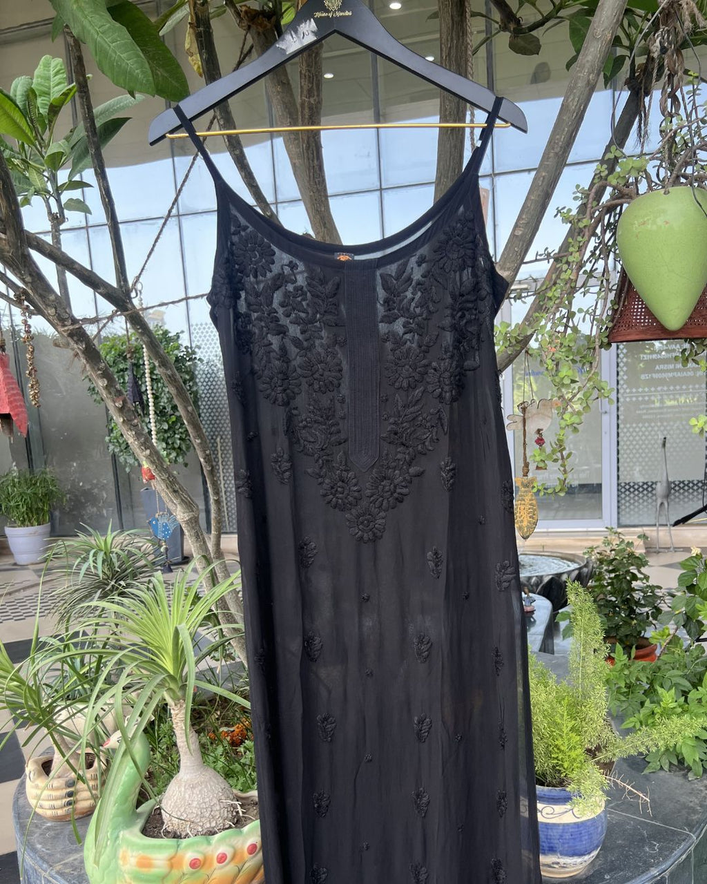 Sleeveless Georgette Chikankari Kurti | Strap Kurti Collection Gurgaon